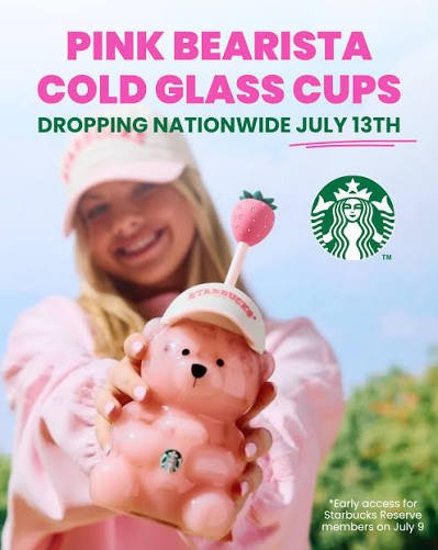 Starbucks’ Pink Bearista Glass Cold Cup Is Back, and It’s Ready to Cause a Summer Frenzy