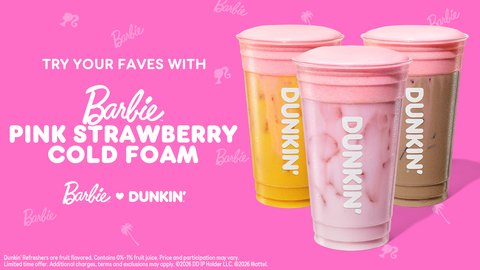 Dunkin’ Goes Pink: Barbie™ Takes Over Summer With A Dreamy New Drink Collection