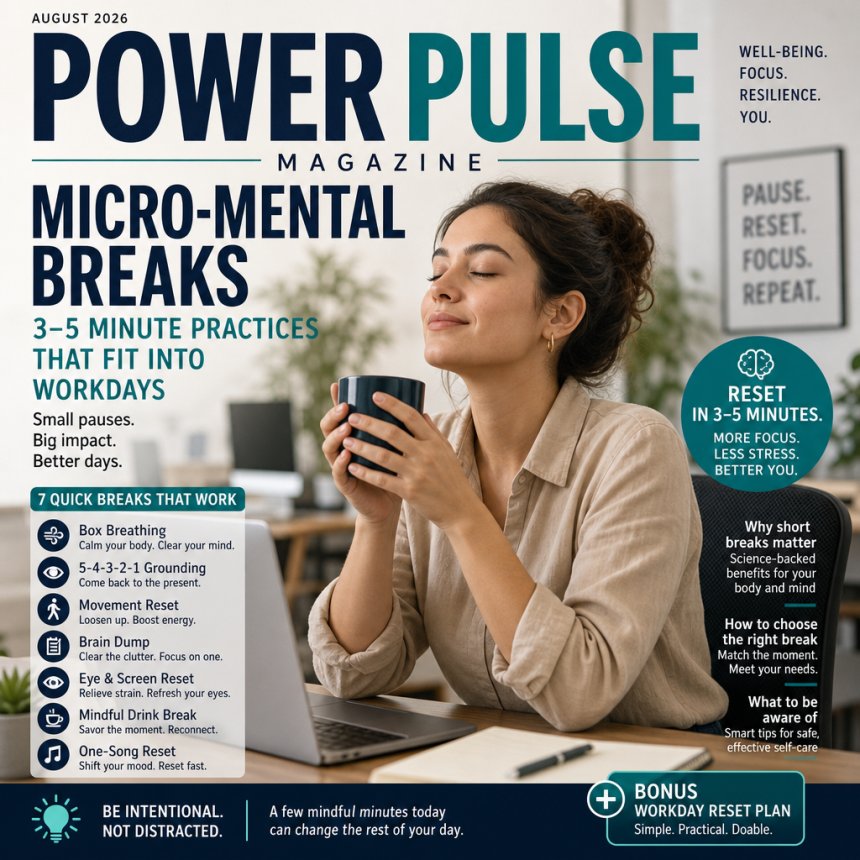 Micro-Mental Breaks: 3–5 Minute Practices That Fit Into Workdays